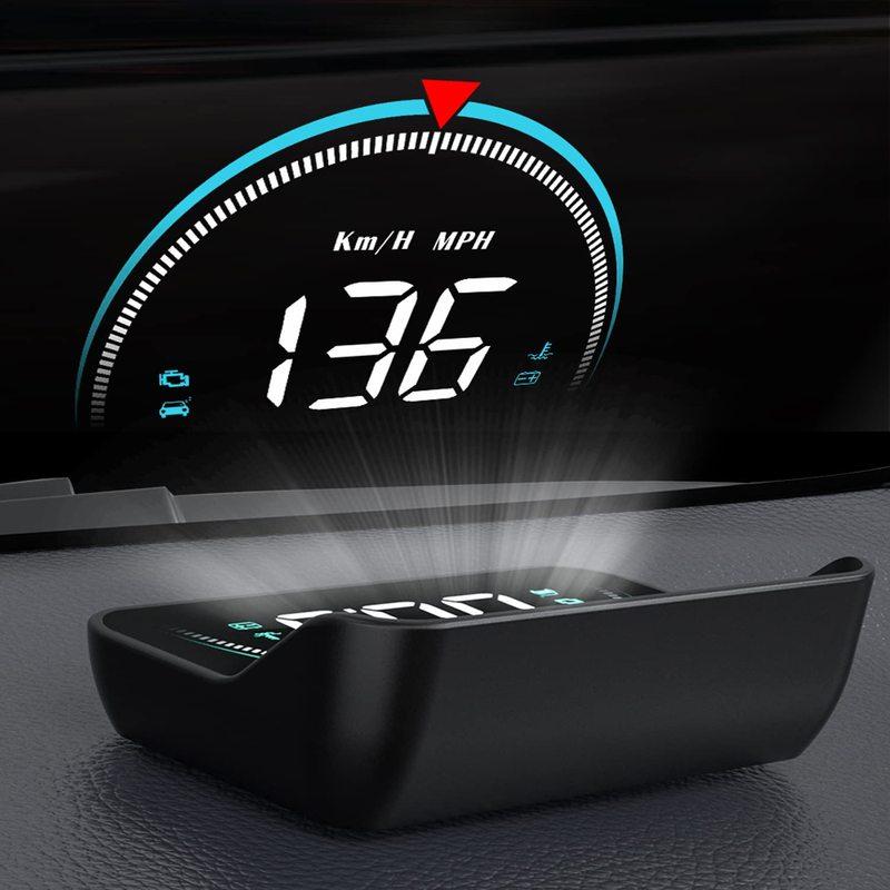 M8 Автомобильный HUD-дисплей на лобовое стекло OBD2 Предупреждение о превышении скорости Автоматический Электронный Светодиодный Цифровой Проектор Температуры Воды Лобовое Стекло