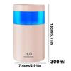 Quiet Air Humidifier Portable Humidifier 300ML Rechargeable Auto Shut-Off Humidifiers With Colorful Lights For Sleeping Relaxing
