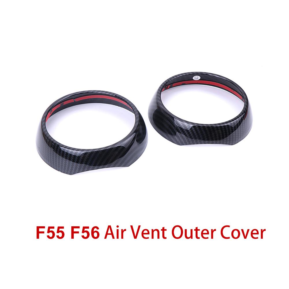 Автомобильное вентиляционное кольцо с кольцом на выходе, чехол из углеродного волокна, корпус, наклейка, декор для Mini Cooper One S JCW F55 F56 F57