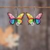 2D Плоские Цветные Серьги-подвески с узором бабочки из акрила, Легкие Цветные Серьги для Женщин, Ювелирные Подарки