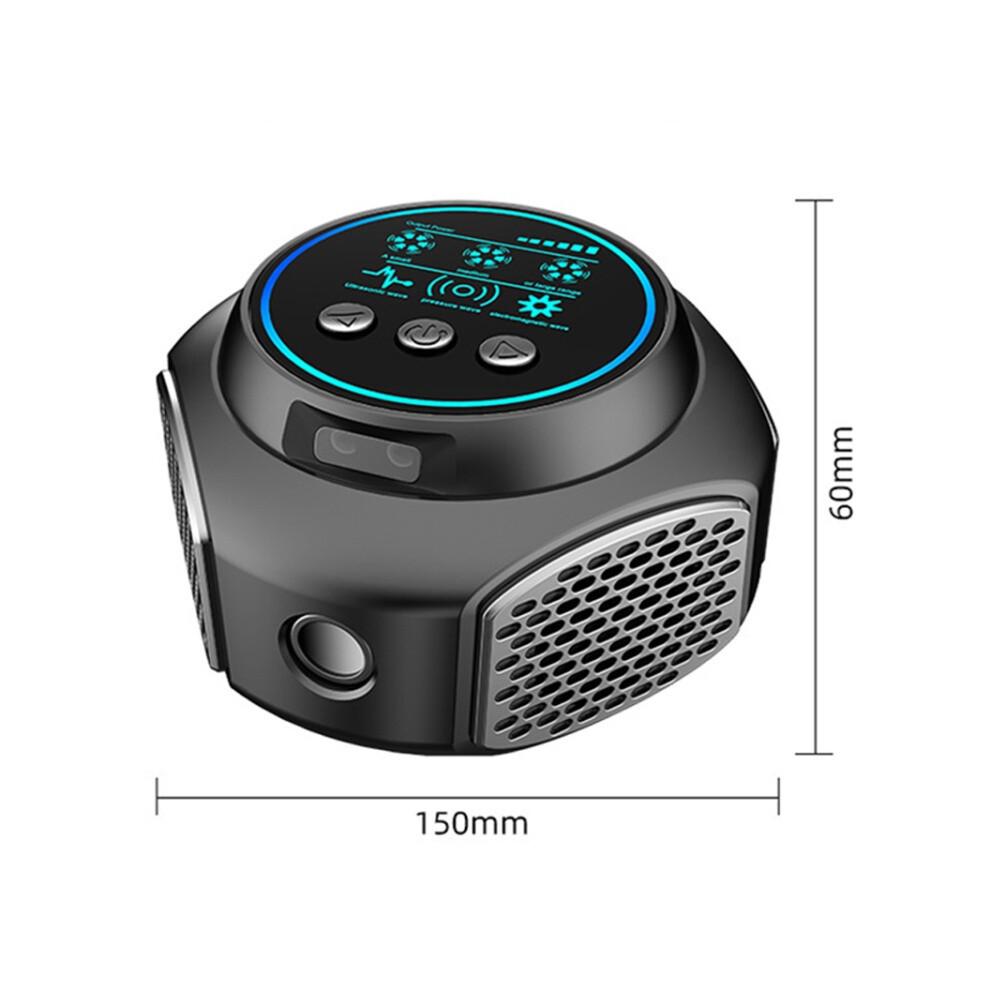 Répulsif à souris d'intérieur intelligent à ultrasons multidimensionnel à fréquence variable (noir)