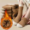 Men's Thick Warm Crew Socks Thickened Warm Camel Terry Hair Socks