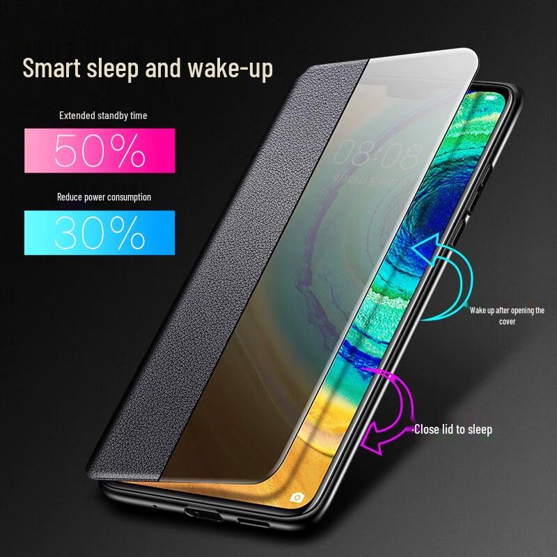 Huawei P60/P60 Pro Flip Leather Phone Case with Smart Window