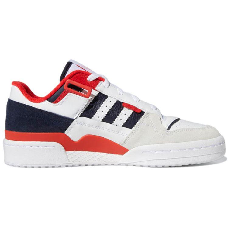 Adidas Forum Exhibit Low Cloud Бело-красные кроссовки унисекс Legend-Ink GZ5391