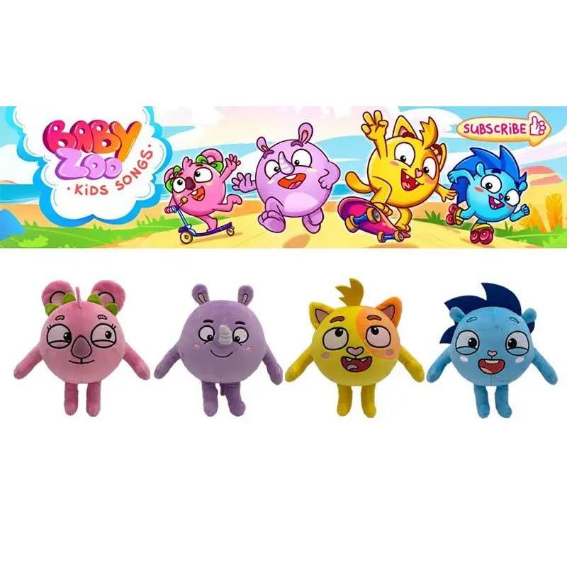 24 см детские зоопарк плюшевые игрушки мультфильм кот носорог ёж аниме мягкие игрушки куклы детские песни игрушки дети подарки на день рождения