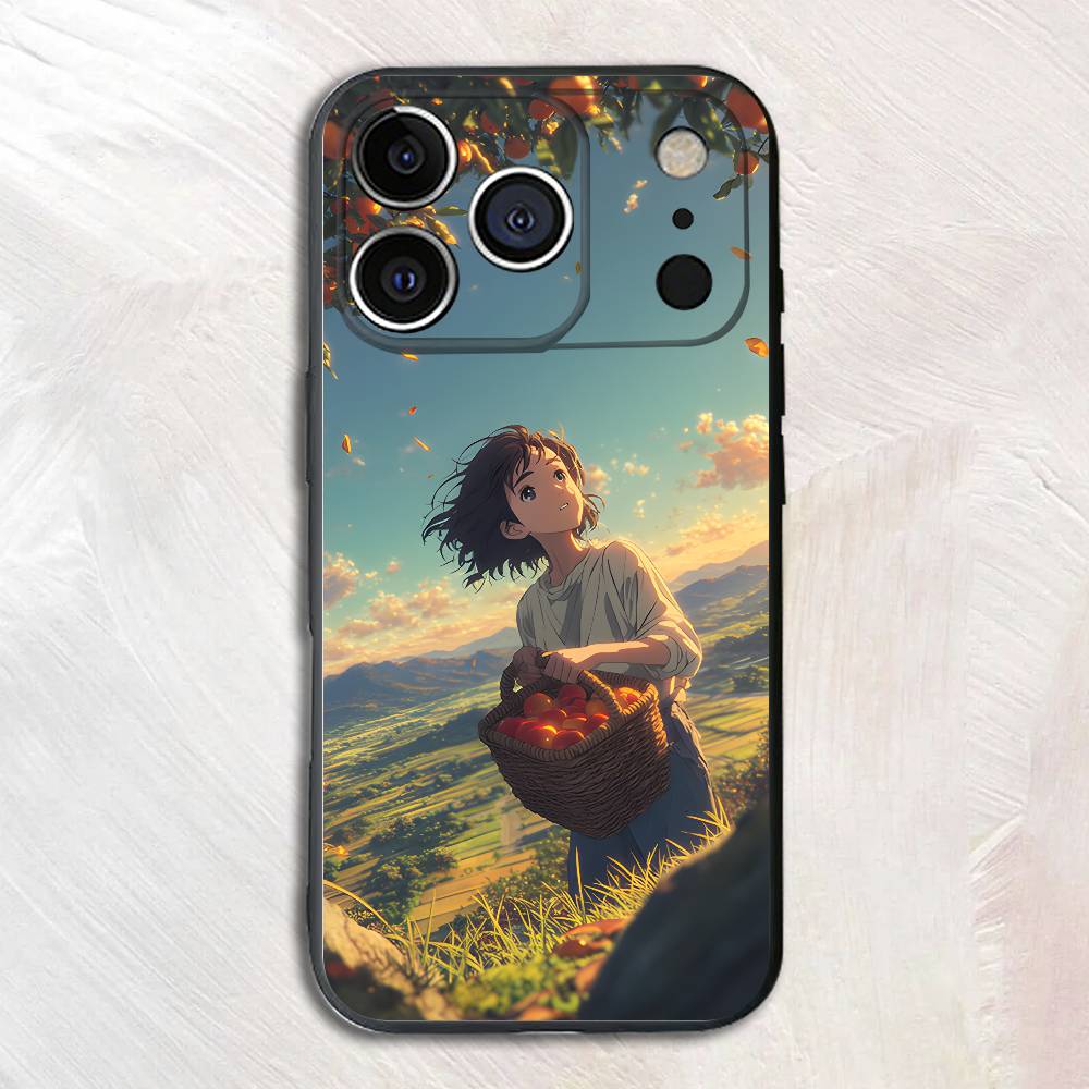 Foison Happy Black Phone Case For iPhone 17 16 15 14 13 12 13 12 11 Pro Max Plus XS XR Silicone Soft Back Cover