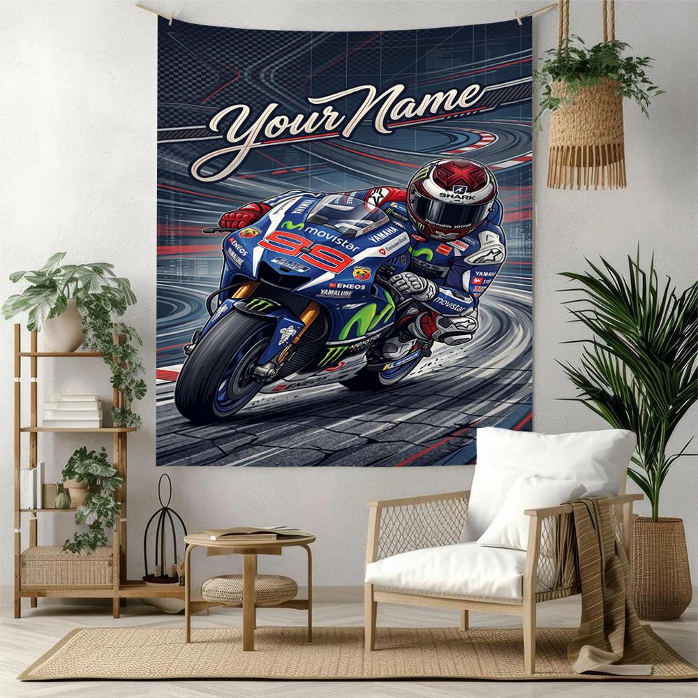 Jorge Lorenzo Custom Your Name Wall Decor Tapestry Art For Pet Memorial Birthdaywedding Party Backdrop Family Gift