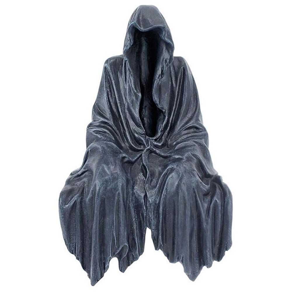 Home Decoration DIY Sculpture Halloween Decoration Black Grim Reaper Statue Desktop Figurine