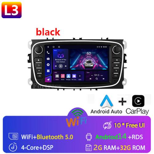 Android 14 для Ford Focus mk2 S-Max Mondeo Galaxy C-Max автомобильное радио Carplay GPS мультимедийный видеоплеер DSP AHD DVR 2din стерео