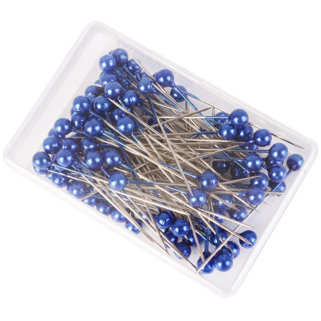 100pcs Boxed Color Nickel-Plated Pearlescent Needles Diy Clothing Positioning Decorative Bead Needles Sewing Accessories