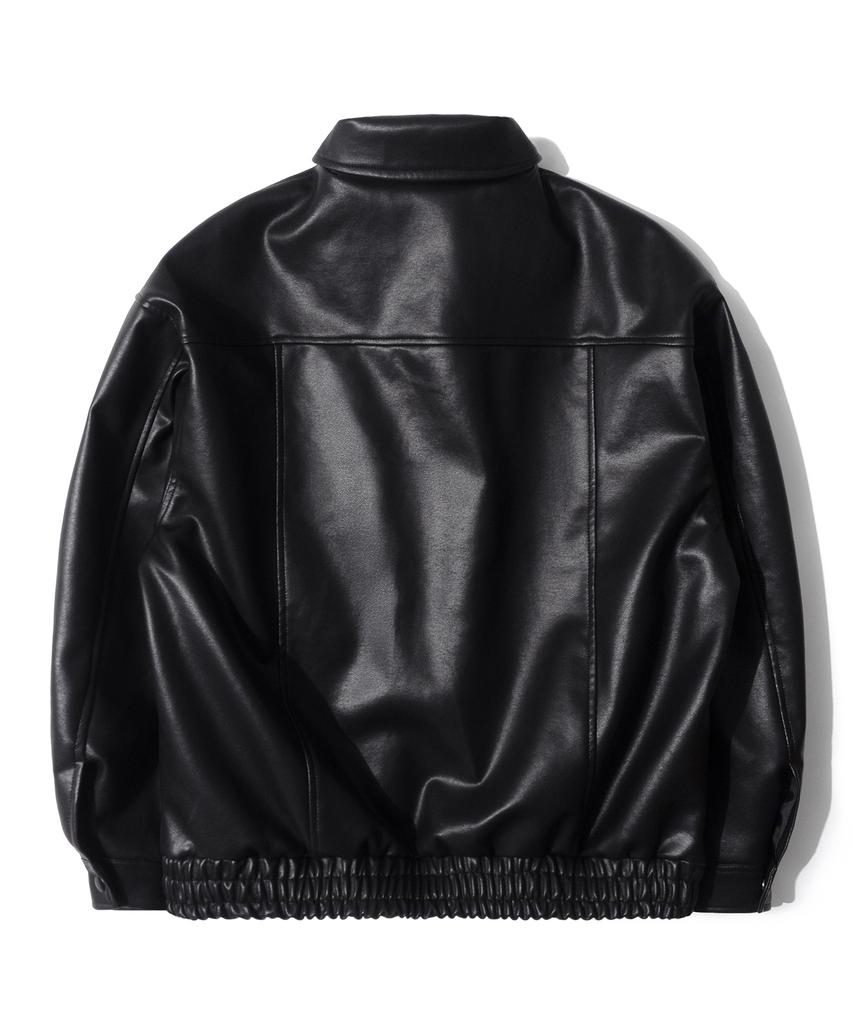 Куртка Qt8 Garments Rg из синтетической кожи с карманами (черный)