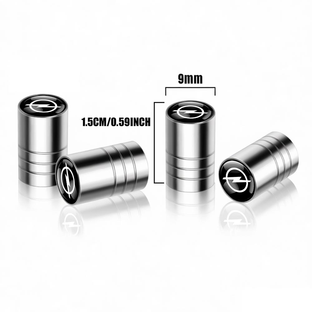4Pcs Car Styling Metal Wheel Tire Valve Caps Tyre Stem Cover For Opel Astra Mokka Zafira Vectra OPC Insignia Vivaro Corsa Adam