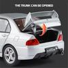 1/24 Модель спортивного автомобиля из сплава Mitsubishi Lancer Evolution Литые металлические гоночные автомобили Модель автомобиля Звук и свет Детские игрушки Подарок