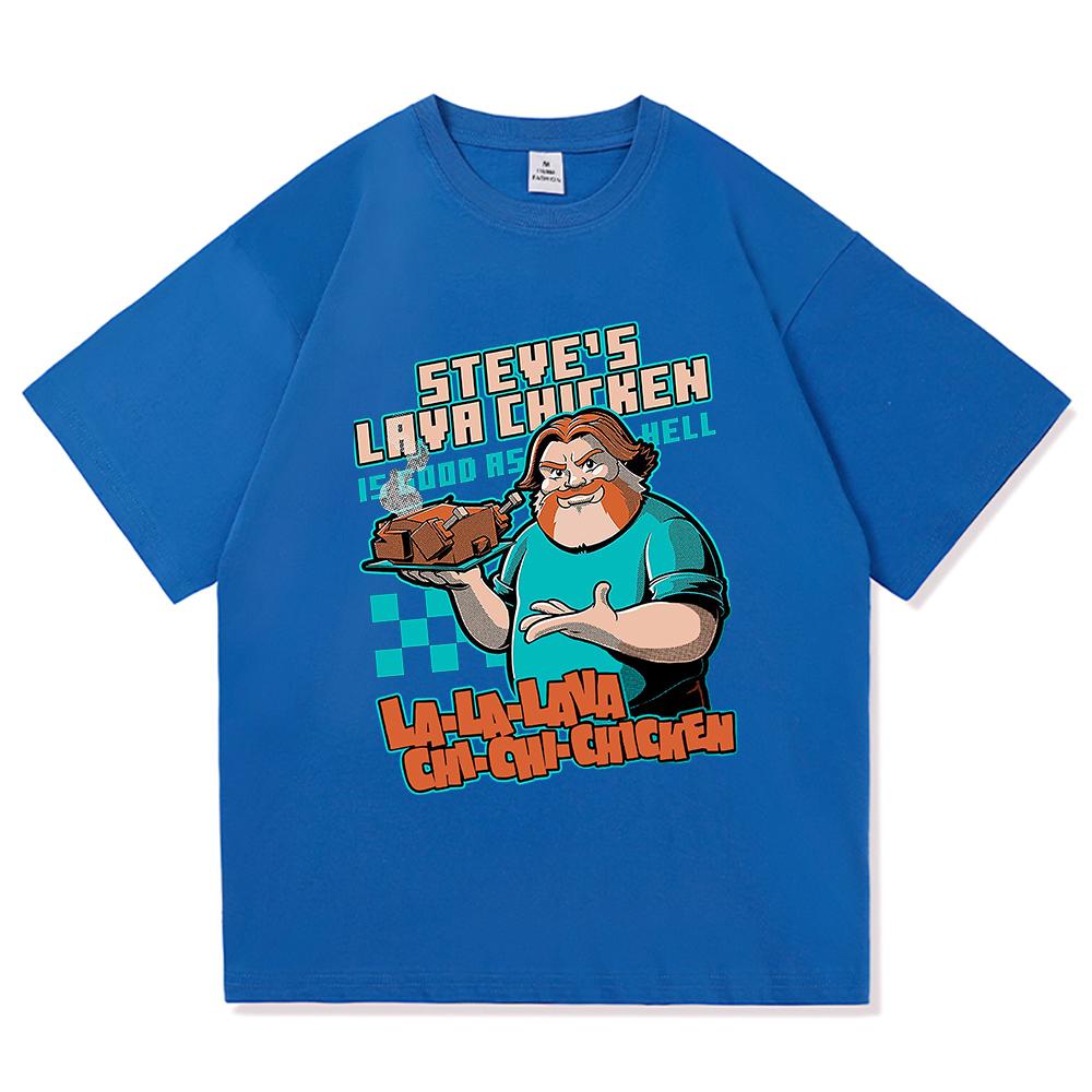 Funny Steve's Lava Chicken T Shirt 2025 Fashion Men/women Clothing Harajuku High Quality Tops Cotton Clothes Days Gifts Tshirts