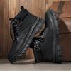 Fashion Casual Leather Winter Ankle Boots Comfortable Men Motorcycle Boots Outdoor Warm with Fur Botas Classic High Top Man Casual Shoes