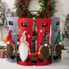 Christmas Wine Bottle Felt Bag Santa Claus Faceless Doll Wine Bottle Tote Bag Christmas Decorations 2024 New Year Navidad Bags