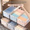 Foldable Storage Box with Dustproof Lid Handle Design Transparent Large Capacity Moisture-Proof Closet Clothes Organizer Storage Basket