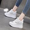 Fashion 10CM Genuine Leather Synthetic Platform Wedge Sneakers Chunky Hidden Heel Women Casual Females Autumn Winter Women Shoes