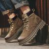 Мужские ботинки на шнуровке, новые мужские ботинки, мужские ботинки Handma, модные кожаные кроссовки для мотоциклистов, удобные ботинки для отдыха на открытом воздухе