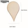 40pcs Wooden Teardrop Shape Wood, Wood Teardrop Blanks DIY Craft Wood Embellishments Ornaments, Water Drop Shape Wood Piece, Disc Wood Chips Earrings