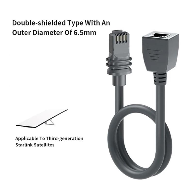 For Starlink Satellite Gen3 V3 Ethernet Extender Adapter Shielded SPX to RJ45 Rectangular Satellite Converter Cable IP67/68