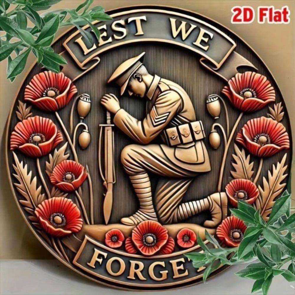 Винтажная металлическая жестяная табличка Солдат Второй мировой войны Военный Настенный Декор Табличка