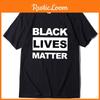 Стильная черная футболка 'Black Lives Matter' против расизма для унисекс, повседневная и удобная