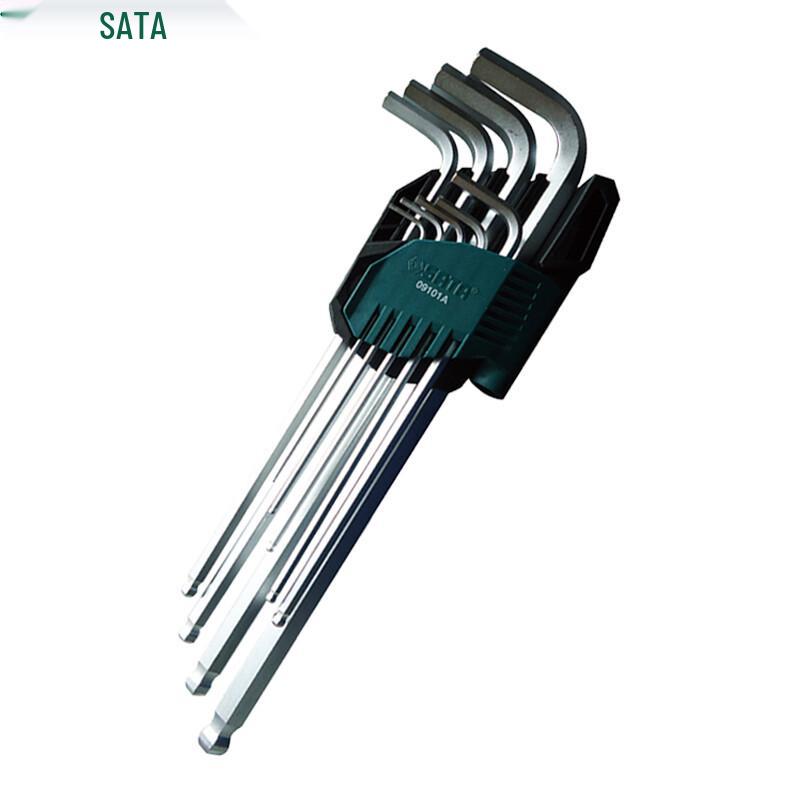 SATA 09101A Набор из 9 удлиненных шестигранных ключей с шаровым наконечником