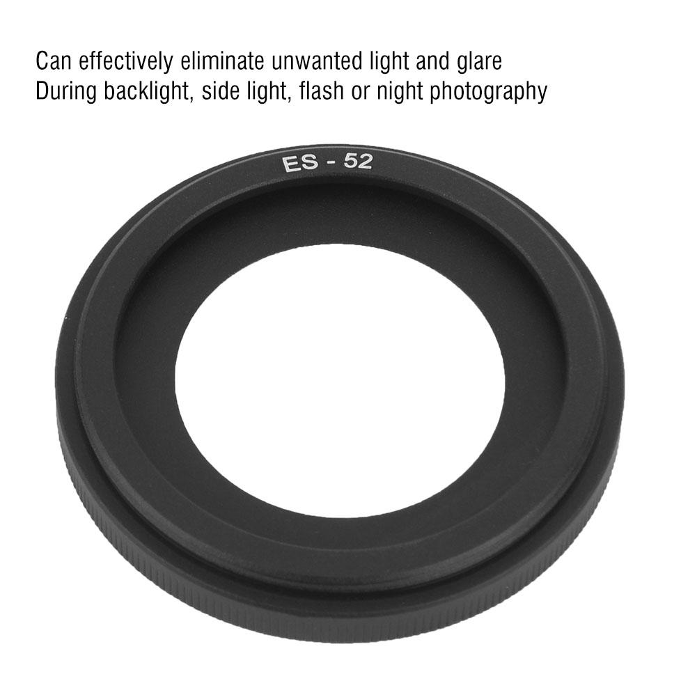 ES 52 Aluminium Alloy Mount Lens Hood Replacement for Canon EF S 24mm f 2.8 STM