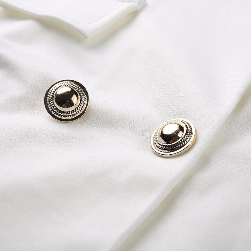 Women Casual Solid Jackets Female Elegant Double Breasted Long Coat Ladies Plus Size Button Military Style Long Dress