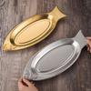 Oval Steamed Fish Plate Fish-Shaped Tray Plates Creative Barbecue Plate
