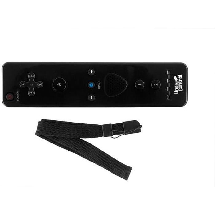Manette de jeu - UNDER CONTROL - Wiimote - Motion Plus intégré - Sans fil - Noir
