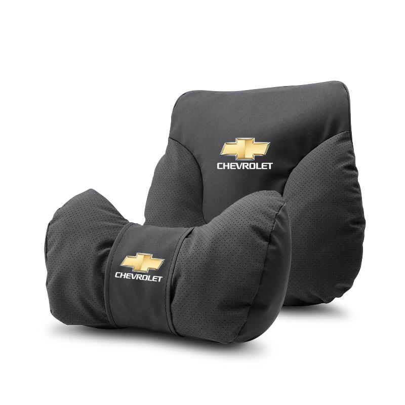 Suede Car Seat Headrest Waist Cushioning Soft Neck Pillow For Chevrolet Cruze Sonic Silverado Camaro Suburban Trailblazer Aveo