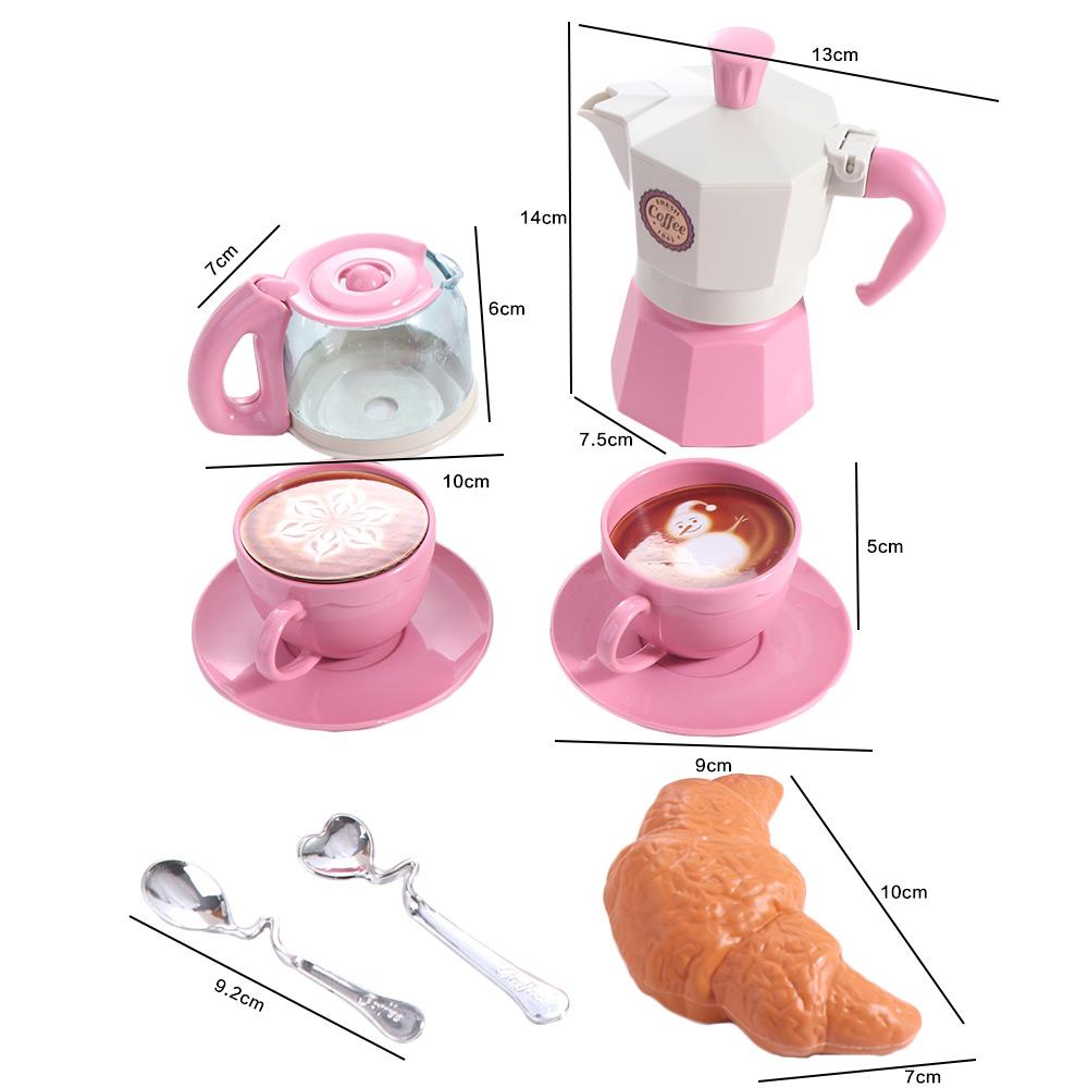 Coffee Machine Simulation Coffee Set Kettle Snack Afternoon Tea Toy Play House Toy  Kids Gift