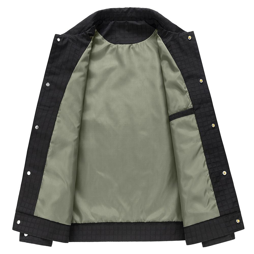 Тонкая куртка мужская весенне-осенняя с лацканами, свободного кроя, большого размера, для среднего и молодого возраста, повседневная рабочая куртка