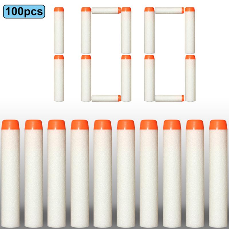 7,2 см 100 шт. Идеально для Nerf Мягкие Пули Снаряды Круглая Голова Пополняемые Губчатые Пули Детская Игрушечная Пушка Пули Идеально для Бластеров NERF N-Strike
