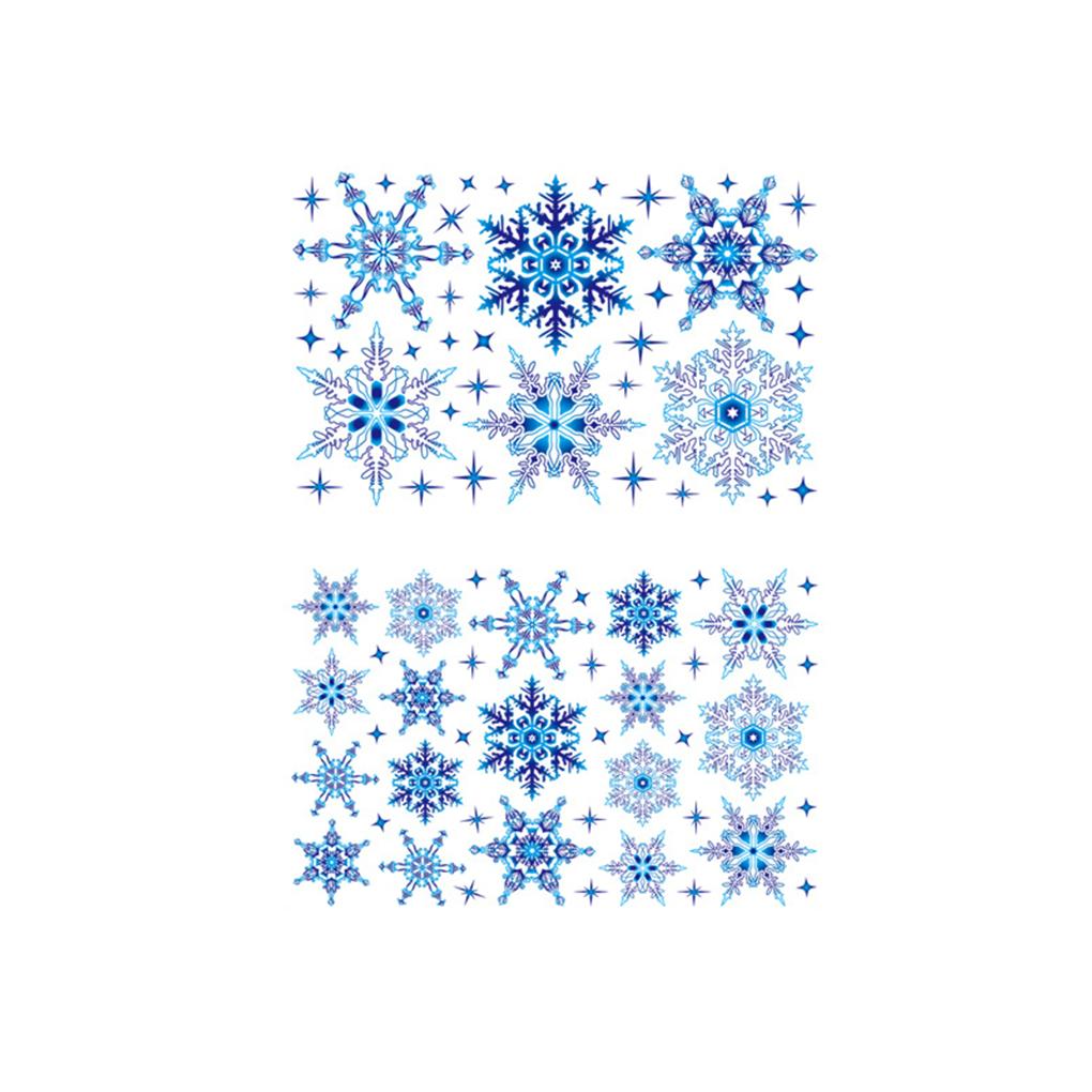 Christmas Snowflake Stickers Festival Xmas Holiday Home Dining Bar Farmhouse Living Room Bedroom Decoration Art