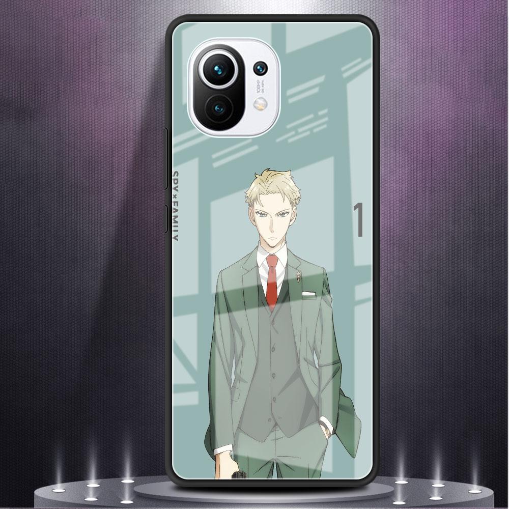 Glass Case For Xiaomi Redmi 11 10 8 Pro 9S K40 9C 9 9A Mi Poco X3 NFC X4 GT 11 Lite 11T 9T Phone Fundas Anime Spy Family Forger
