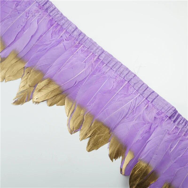 2 метра золотые, серебряные гусиные перья, отделка на ленте, бахрома, лента, гусиное перо для поделок, золотые аксессуары для рукоделия, украшение