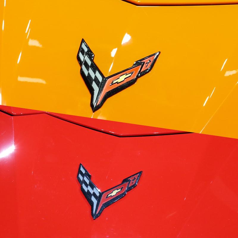 3D ABS Автомобильный Значок Для Chevrolet Corvette C5 C6 C7 C8 Задний Багажник Передний Капот Наклейка Заменяющий Значок Внешнее Украшение