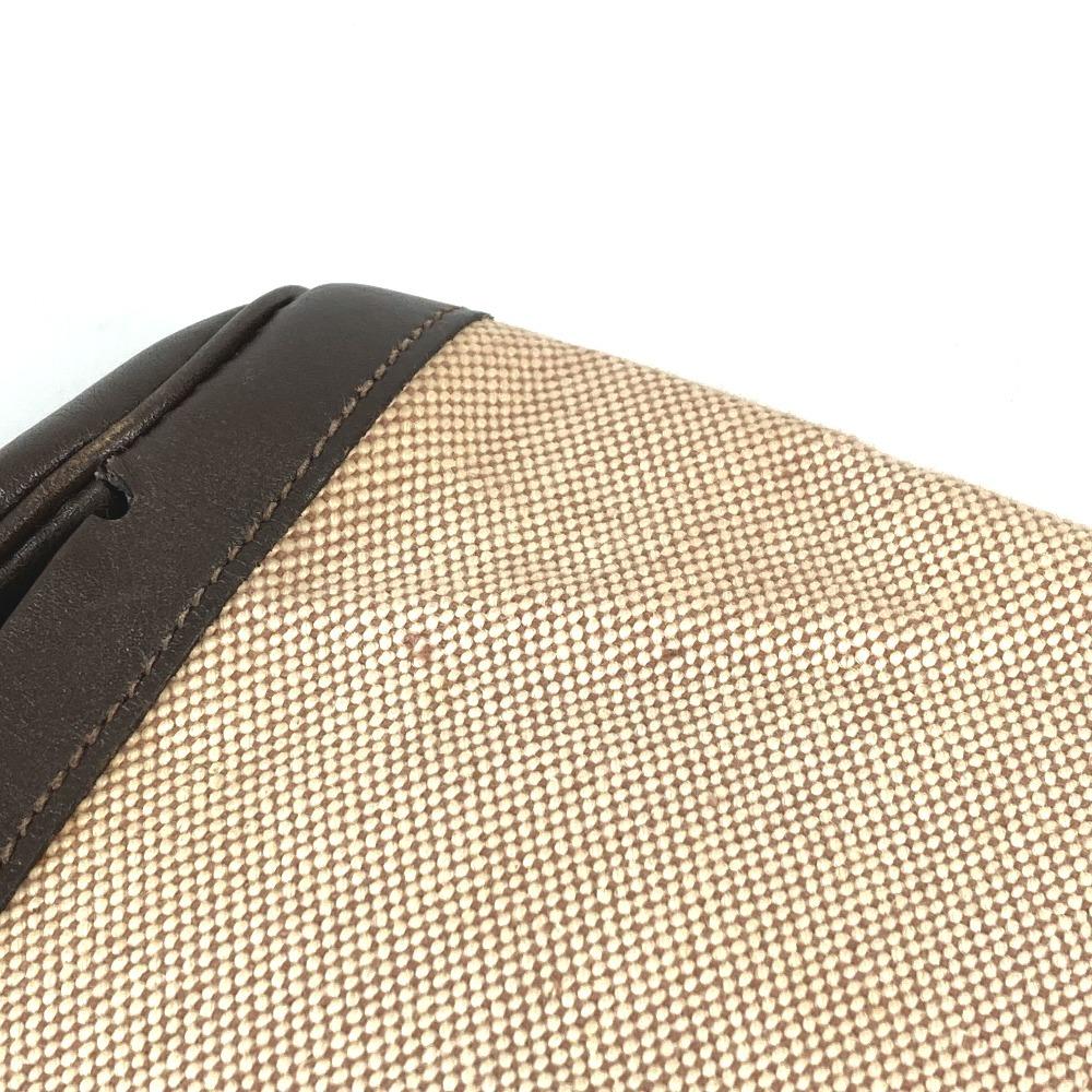 Hermes Equi Pouch Сумка-клатч с клапаном Кожа/Холст Бежевый/Коричневый