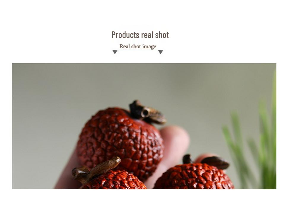 Фиолетовый сандал личи вэньвань ручная игрушка: Изделие из агарового дерева для офисного чайного столика.