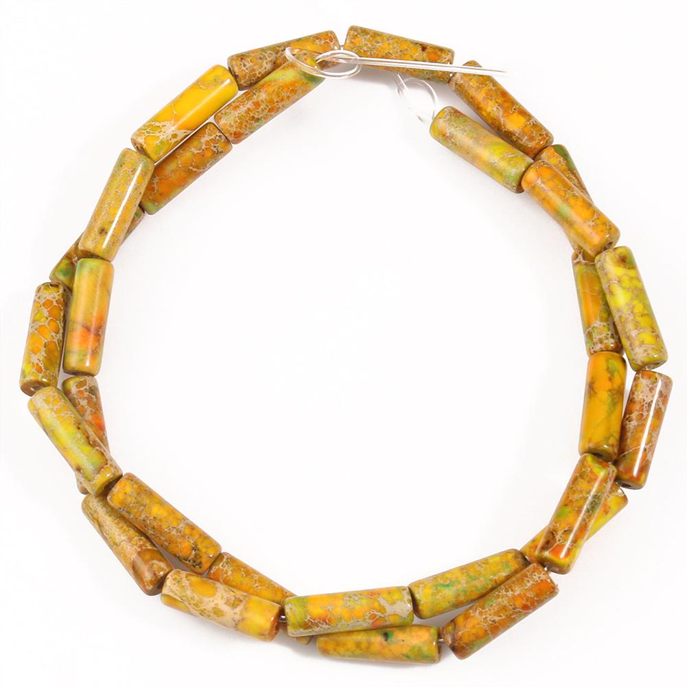 Натуральный осадочный камень яшмы, имперская трубчатая колонна, свободные бусины-разделители для изготовления ювелирных изделий 15 дюймов