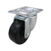 YUEI Caster: G Series G-Type Swivel Caster, Rubber Wheels, Wheel Diameter 25, Manufacturer Model: G-25R