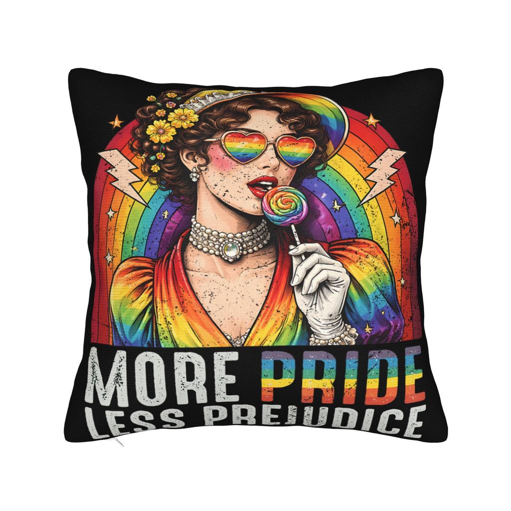 More Pride Less Prejudice  Pillowcases Accessories Printing Cushion Cover Decorative  Pillow Case Cover Car Multi Size
