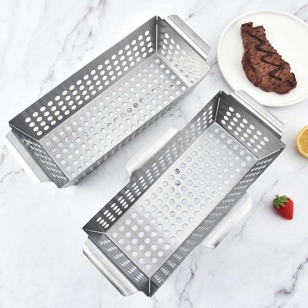 Антипригарная решетка-гриль, устойчивая к ржавчине сковорода-гриль, тарелка для барбекю, аксессуары для гриля, материал из нержавеющей стали для гриля