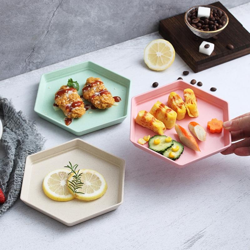 Глубокие обеденные тарелки из пшеничной соломы, небьющиеся пластиковые тарелки, многоразовая столовая посуда, пригодная для использования в микроволновой печи и посудомоечной машине для детей и взрослых