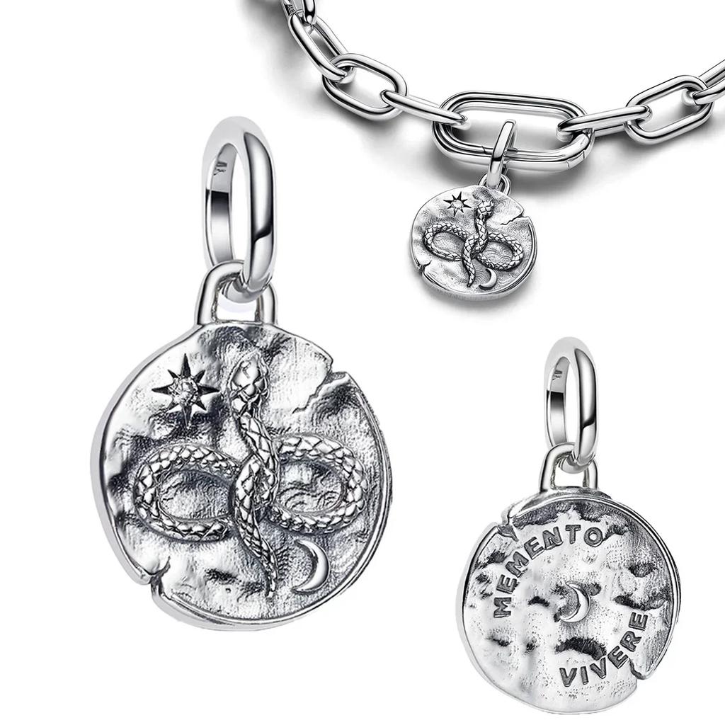 Аутентичные Медные Золотистые Круглые Шармы Лошадь Лев Замок Бусины Браслет Ожерелья Женский Рождество Хэллоуин DIY Подарок