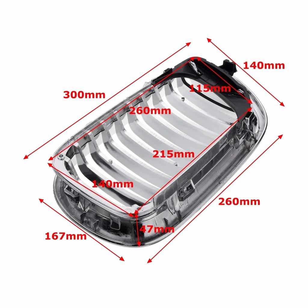 All Chrome Front Bumper Kidney Grill For BMW E46 4 Door Sedan 320i 325i 325Xi 330i Facelift 2002-2005 Front Hood Grille Grill
