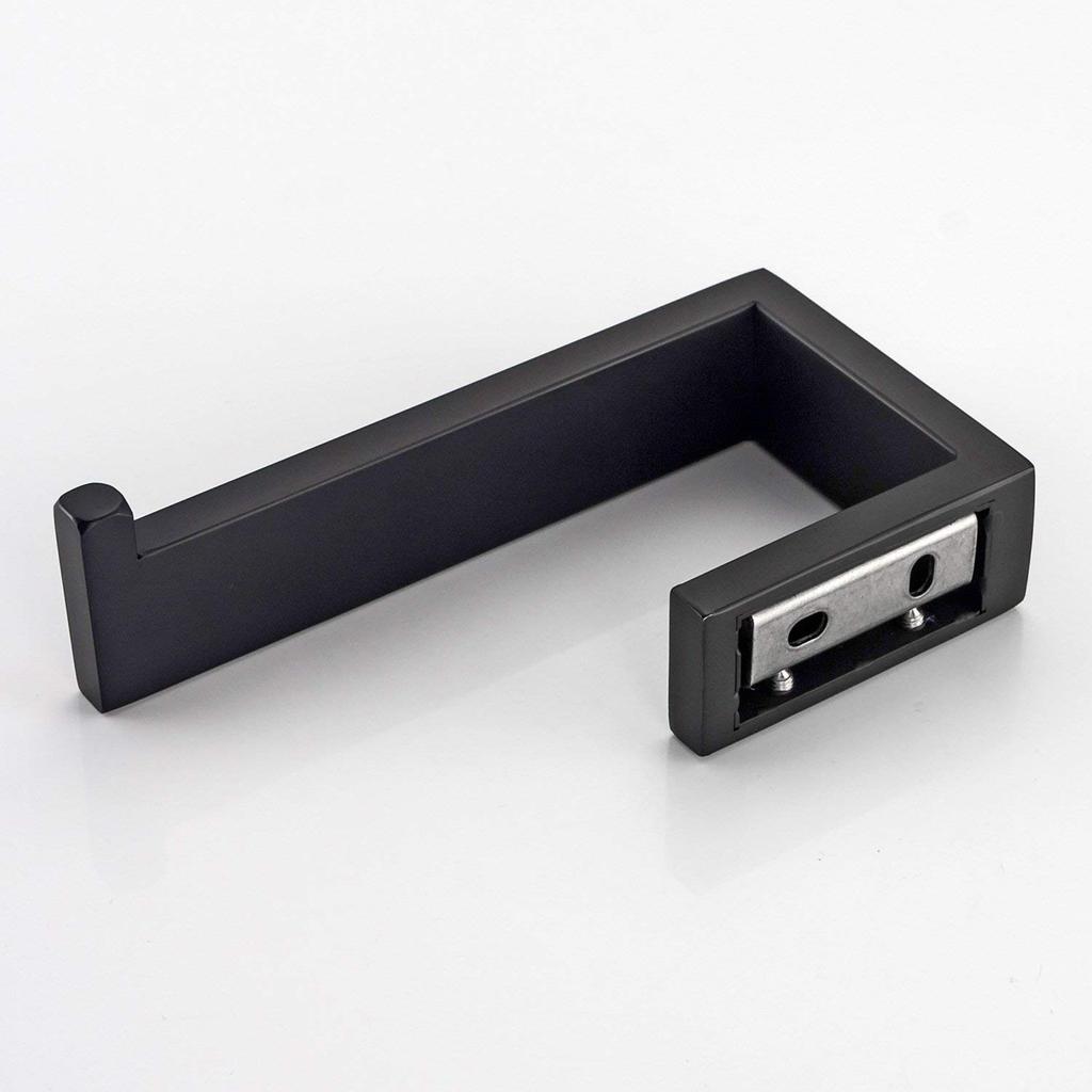 Celbon SUS304 Держатель для туалетной бумаги из нержавеющей стали, Черная отделка, Настенный, Стойка для туалетной бумаги для туалета, Черный